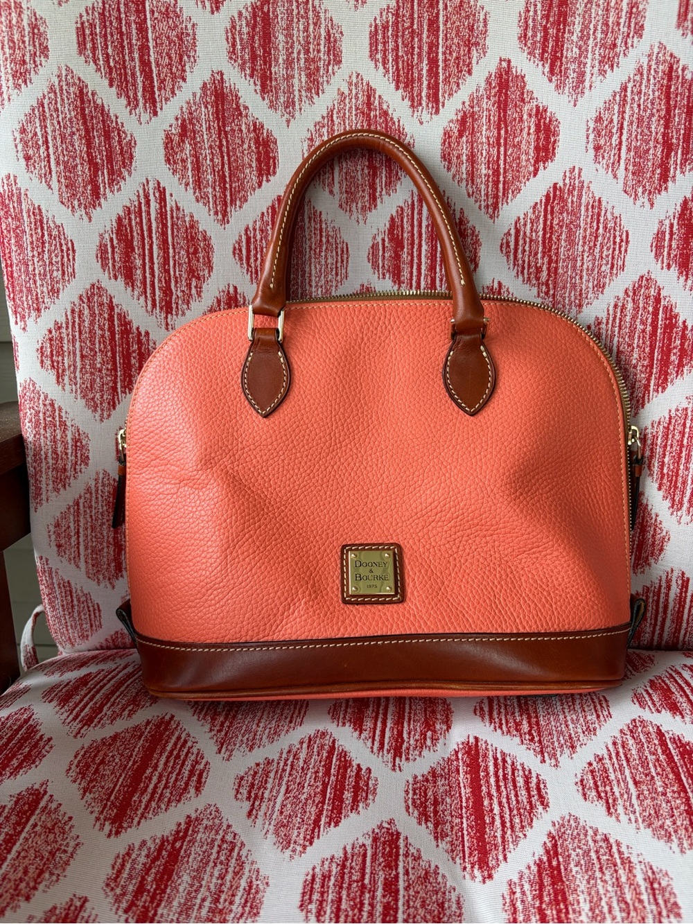 Dooney & Bourke Coral Zip Zip Pebbled Leather Satchel